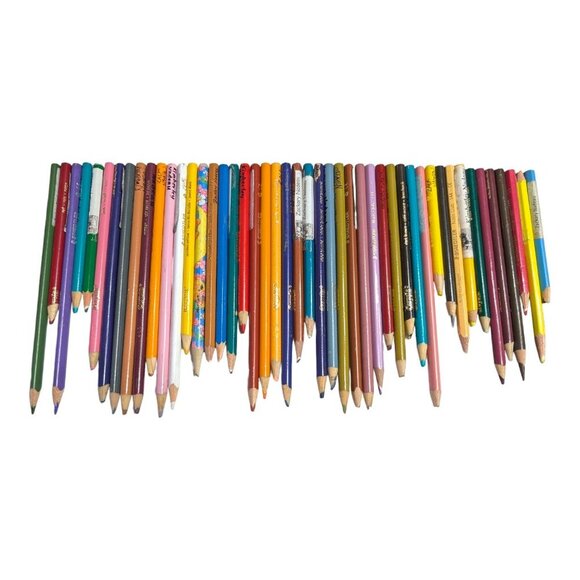 Huge Lot Used Colored Pencils Crayola Steadler Assorted Mixed 1.3 Pound Bulk - Picture 4 of 6